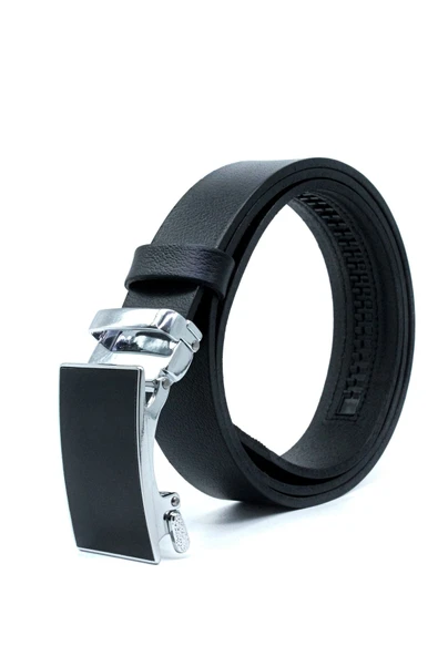 Livize Yerli Otomatik Tokalı Deliksiz Manda Derisi Klasik Erkek Kemeri Kahverengi - 5