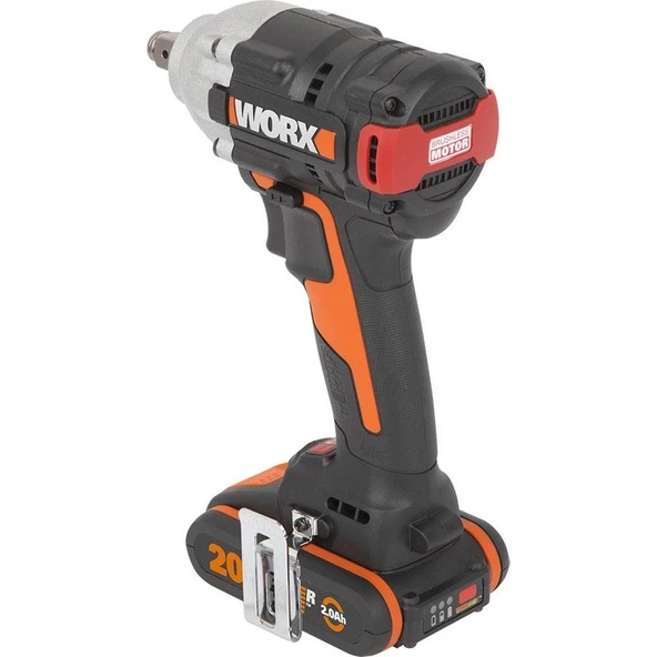 Worx WX272 20VOLT/2.0AH Li-Ion Çift Akülü Şarjlı 300NM Kömürsüz Profesyonel Somun Sıkma - 2
