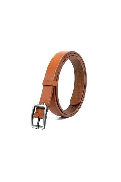 Livize Hakiki Deri Kadın Kemeri 2,5cm Kahverengi - 4