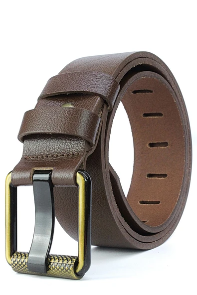 Livize Erkek Hakki Deri 4,5 cm Kot Kemeri - 3