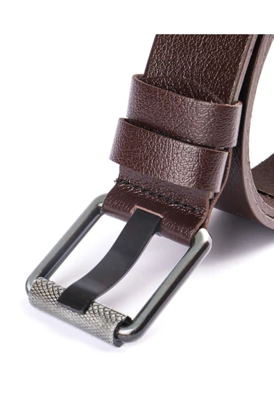 Livize Hakiki Tek Kat Manda Derisi Erkek Kot Kemeri 4,5 - 4