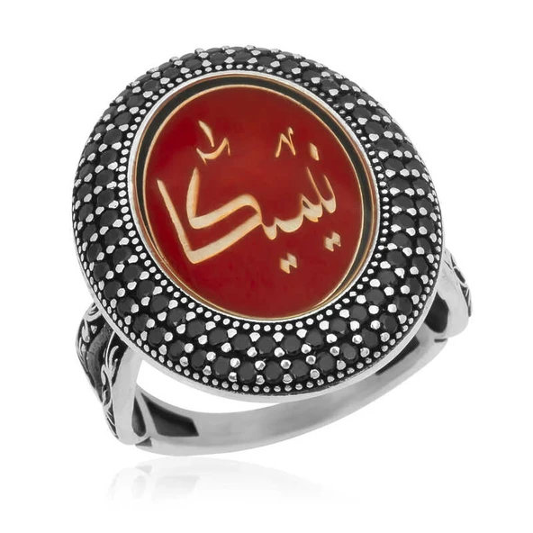 Gümüş Kişiye Özel Kadın Yüzük ürün görseli