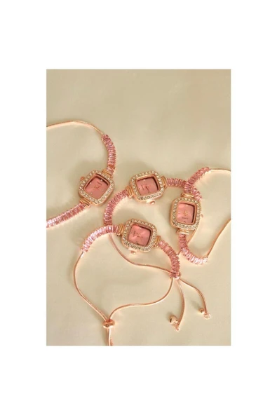 Pinterest Pembe Taşlı Saat - 3