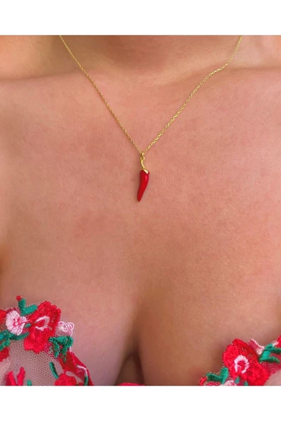 925 Gümüş | Şans Biberi Kolye ürün görseli 1