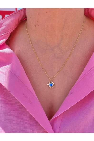 925s | Opal Taşlı Kuzey Yıldızı Kolye ürün görseli