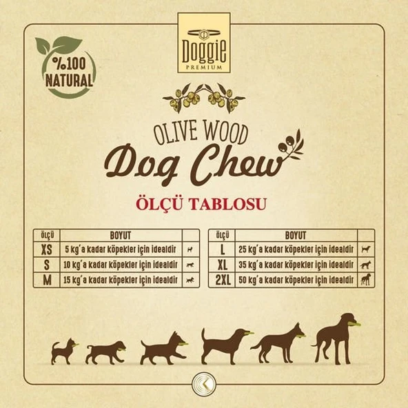 Doggie Doğal Zeytin Ağacı Köpek Çiğneme Oyuncağı Xxlarge - 3