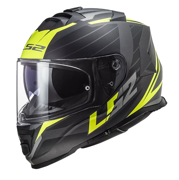 LS2 STORM 2 NERVE MAT SİYAH-NEON SARI KASK XXL ürün görseli