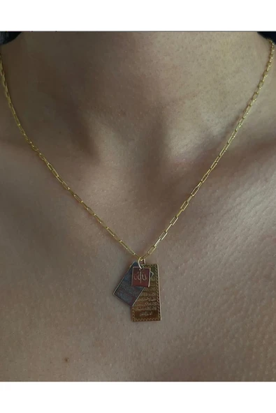 925 Ayar Gümüş Dua Kolyesi ürün görseli 1