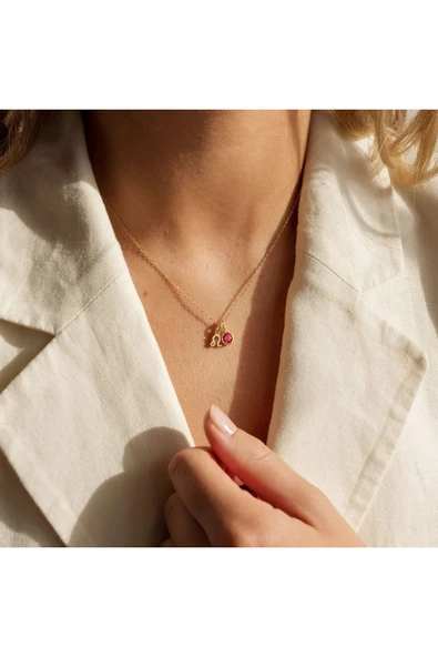 925 Gümüş | Doğum Taşını ve Burcunu Seç Kolye ürün görseli 1