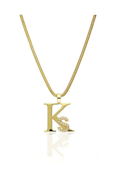 925 Gümüş | 2 Harfli Mini Taşlı İsimli Kolye ürün görseli