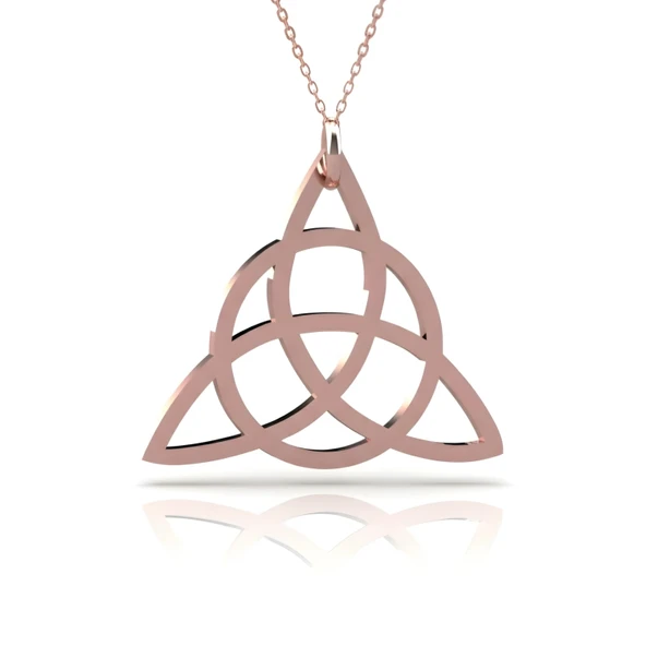 Triquetra Gümüş Kolye - Rose ürün görseli 1
