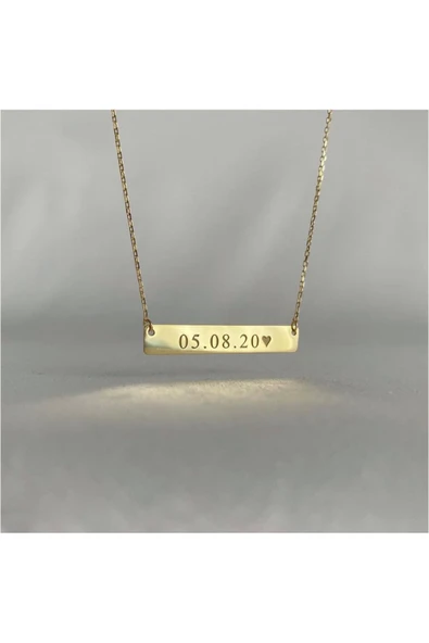 925 Gümüş | Plaka İstediğiniz Yazdır Kolye ürün görseli 1