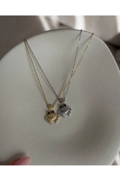 925 Ayar Gümüş Yengeç Kolye ürün görseli 1