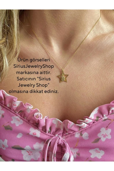 Star Harf Kolye | 925 Ayar Gümüş ürün görseli 1