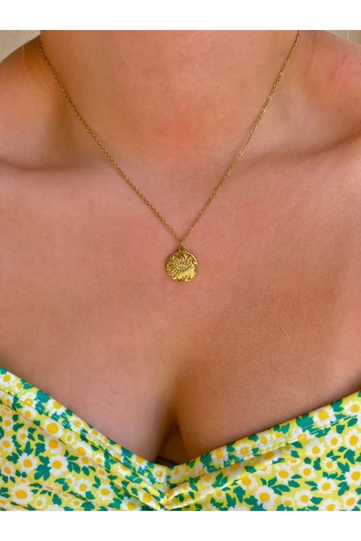 316L Çelik Antik Eyes Kolye - Resim 2