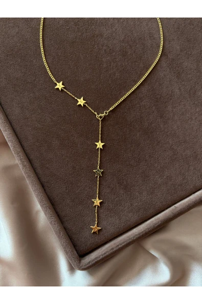 Y Model Yıldız Plakalı İstediğini Yazdır Kolye |925 Ayar Gümüş - Resim 2