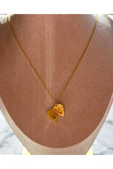 925 Ayar Gümüş Açılır Kalp Kolye - Resim 5