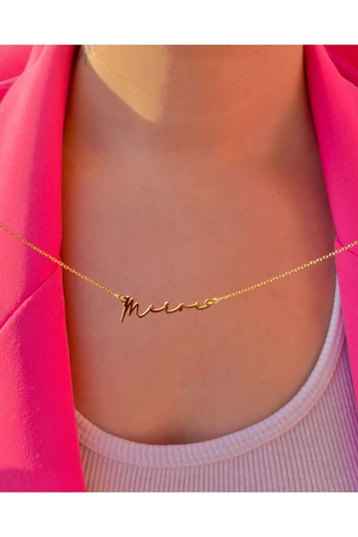 925 Ayar Gümüş İsim Kolyesi ürün görseli 1