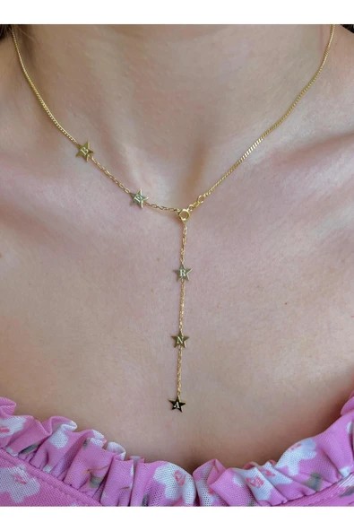 Y Model Yıldız Plakalı İstediğini Yazdır Kolye |925 Ayar Gümüş ürün görseli 1