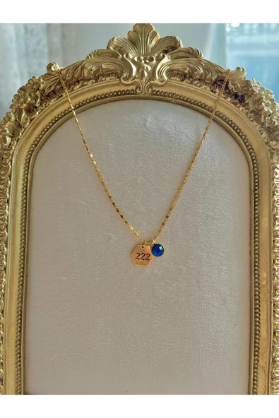 Altın Kaplama Melek Sayısı Kolye 222 - Resim 2