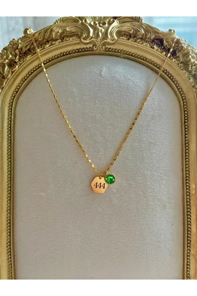 Altın Kaplama Melek Sayısı Kolye 444 - Resim 2