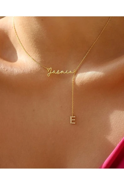 925 Ayar Gümüş İsimli Harfli Kolye ürün görseli 1
