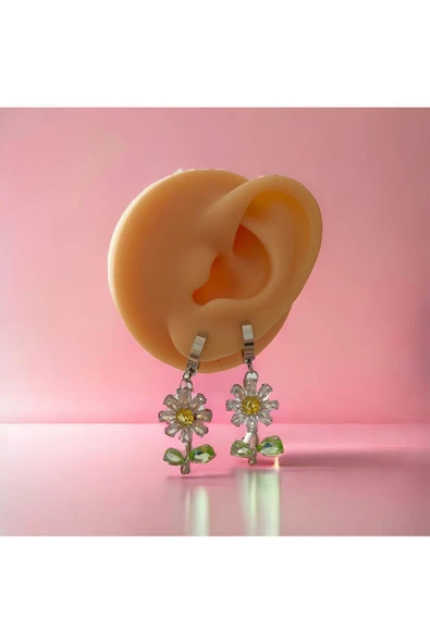 316L Çelik Daisy Küpe ürün görseli 1