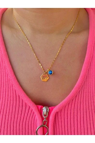 Altın Kaplama Melek Sayısı Kolye 222 ürün görseli 1