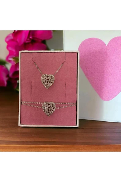 Amor Kalp Kolye - Resim 2