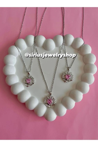 316L Çelik Love Yazılı Çelik Kolye - Resim 4