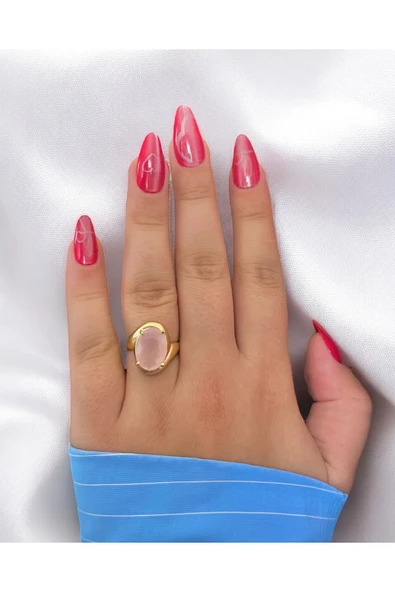 Vintage Pinky Kristal Taşlı Tüzük - 2