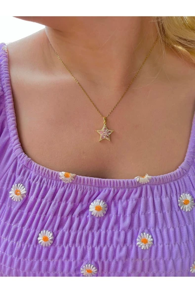 316L Çelik Star Kolye - Resim 3