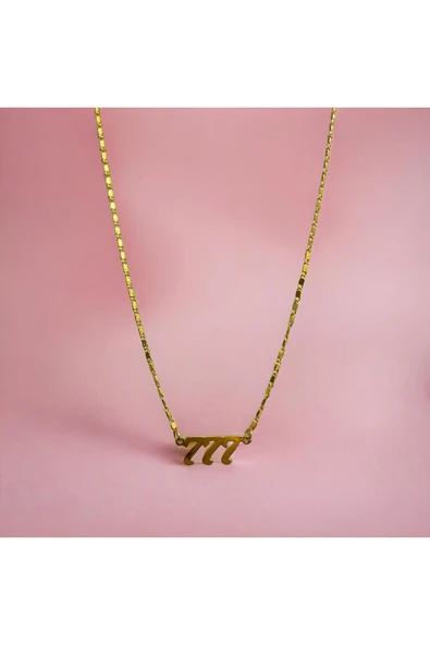 Altın Kaplama Melek Sayıları Kolyesi ürün görseli 1