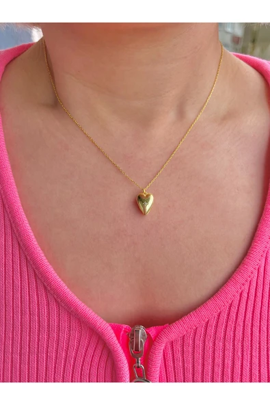 925 Ayar Gümüş Açılır Kalp Kolye ürün görseli 1