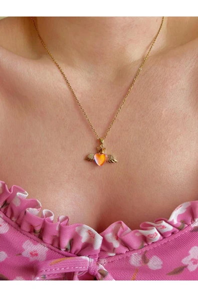 316L çelik Princess Taçlı Kolye ürün görseli 1