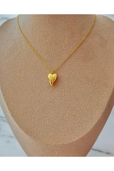 925 Ayar Gümüş Açılır Kalp Kolye - Resim 6