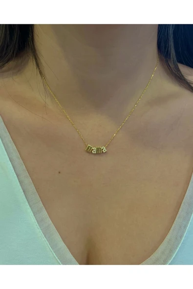 925 Ayar Gümüş Mama (Anne) Kolye - Resim 2