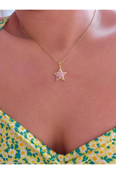 316L Çelik Star Kolye - Resim 2