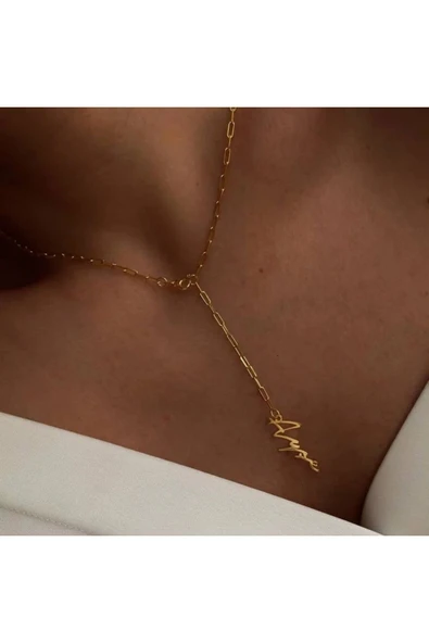 925 Ayar Gümüş İsimli Y Kolye ürün görseli 1