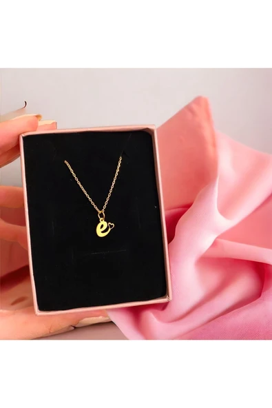 925 Ayar Gümüş Kalp Desenli İsim Kolye - Resim 4