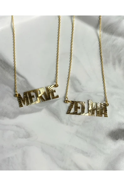 925 Ayar Gümüş İsimli Parlak Kolye ürün görseli 1