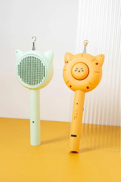 5'i Bir Arada Pratik Otomatik Lüx Temizlenen Tuşlu Evcil Hayvan Fırçası Kedi Köpek Tüy Toplayıcı Tuşlu Pet Tarak - 3