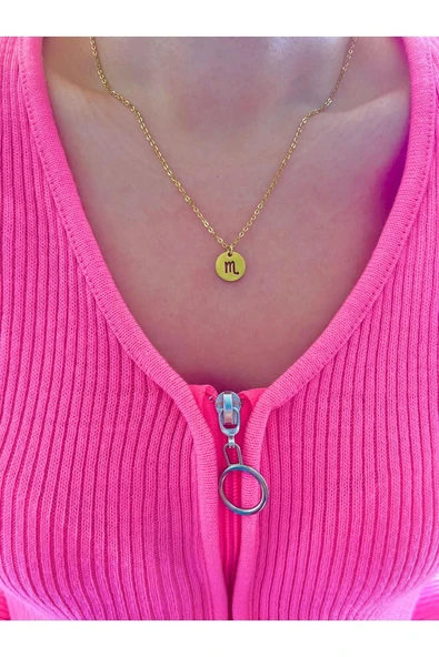 316L Çelik Akrep Burcu Kolye ürün görseli 1