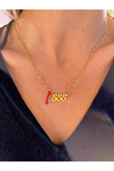 Altın Kaplama Melek Sayısı Şans Kolyeleri ürün görseli 1