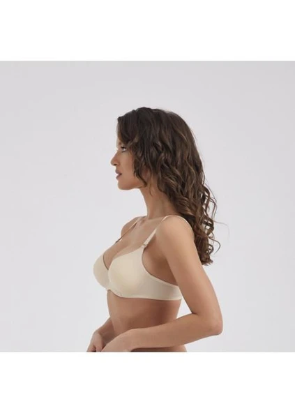 Moonlight 2384 Ten Balenli Destekli Soft Kap Basic Sütyen - Resim 2