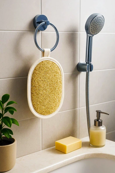 BAMİROSE %100 ORGANİK DOĞAL KABAK LİFİ, PEELİNG LİFİ, ANTİ SELÜLİT LİFİ, BANYO HAMAM KESESİ, GÖZENEK AÇMA LİF - 1