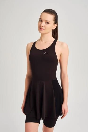 Haşema 2275 Siyah Yüzücü Sırt Etekli Dile Detaylı Tulum ürün görseli