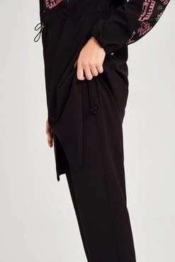 Haşema 3076 Siyah Anadolu Koleksiyonu Motif Desenli Esnek Dokuma 6 Parça Tesettür Mayo Takımı - Resim 5