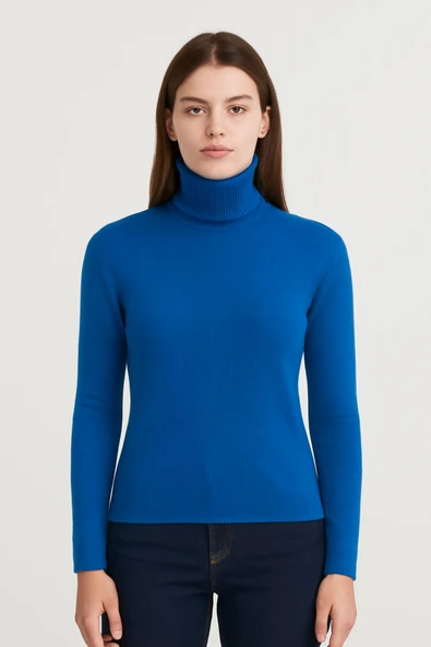 5’li Paket Kadın Basic Tam Balıkçı Yaka Kazak - Resim 2