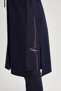 Haşema 2991 Lacivert Elisa Kordon Detaylı Lacivert Jileli Tam Tesettür Tek Üst Mayo - Resim 3